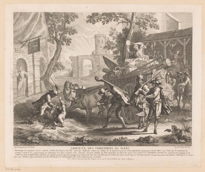 Compagnia arriva a una locanda da Jean Baptiste Oudry