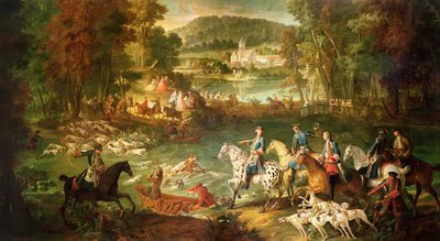 Caccia allo stagno di Saint-Jean nella foresta di Compiègne, prima del 1734 da Jean Baptiste Oudry