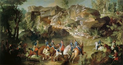 Caccia nella foresta di Fontainebleau a Franchard da Jean Baptiste Oudry