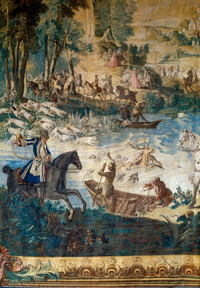 Caccia di Luigi XV: la morte del cervo nello stagno (dettaglio) da Jean Baptiste Oudry