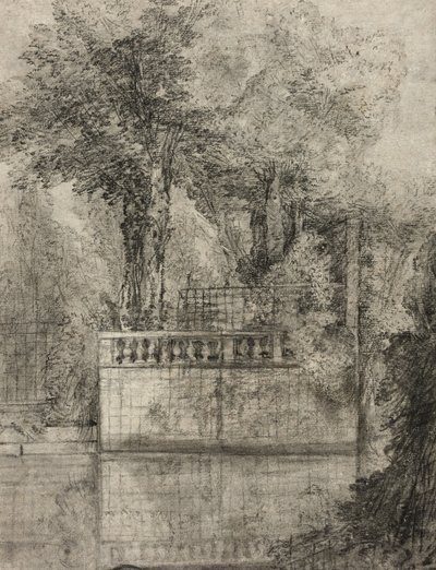 Lavoro a graticcio e piscina riflettente ad Arcueil, 1744-47 da Jean Baptiste Oudry