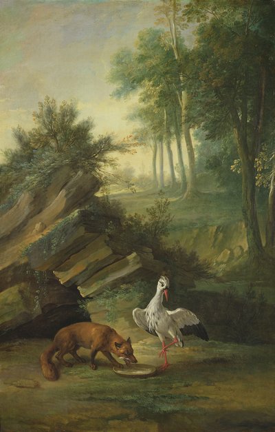La volpe e la cicogna, 1747 da Jean Baptiste Oudry