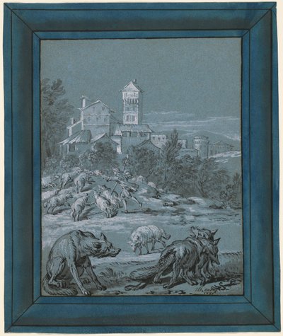 Il lupo e la volpe da Jean Baptiste Oudry