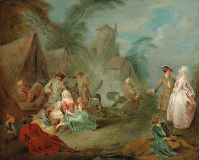 Un campo militare da Jean Baptiste Pater