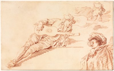 Il chitarrista, 1720s da Jean Baptiste Pater