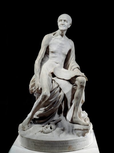 Francois-Marie Arouet detto Voltaire nudo (1694-1778) Scultura in marmo di Jean-Baptiste Pigalle (1714-1785) 1776 Parigi, Museo del Louvre da Jean Baptiste Pigalle