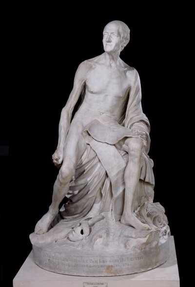 Statua seduta di Voltaire da Jean Baptiste Pigalle