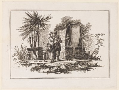 Una famiglia, da "Nouveau Cahier de Six Feuilles De Différents Sujets Chinois Historiés" da Jean Baptiste Pillement
