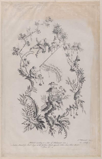 Un nuovo libro di ornamenti cinesi. Inventato e inciso da J. Pillement, 1755 da Jean Baptiste Pillement