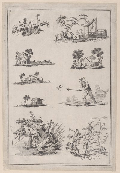 Ornamenti cinesi, ca. 1760-85 da Jean Baptiste Pillement