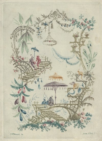 Chinoiserie da Nouvelle Suite de Cahiers Arabesques Chinois da Jean Baptiste Pillement