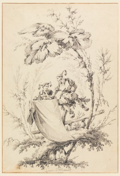 Design per pagina del titolo, Cahier des Parasols Chinois da Jean Baptiste Pillement