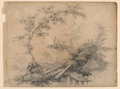 Disegno, fantasia cineseria, 1780 ca. da Jean Baptiste Pillement
