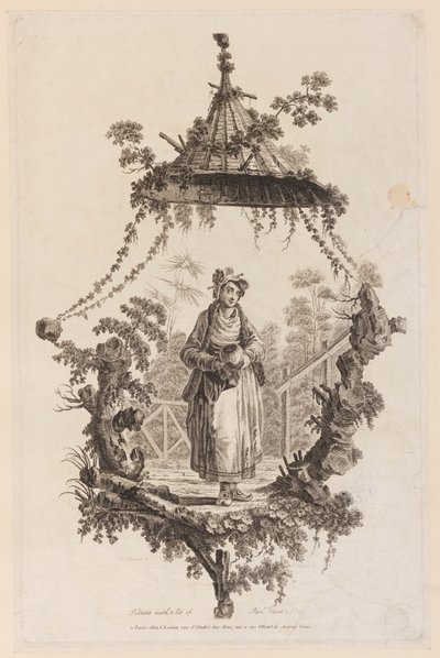 Figura sotto un baldacchino da Jean Baptiste Pillement