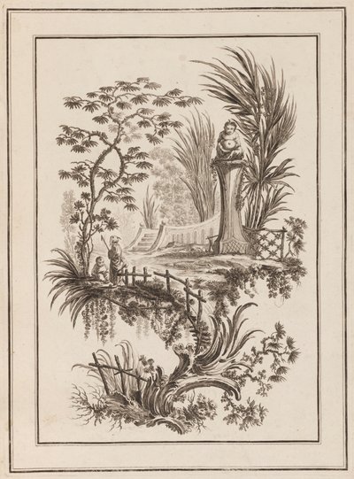 Figure in giardino da Jean Baptiste Pillement