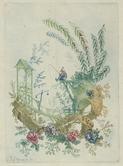 Disegno ornamentale da Nouvelle Suite de Cahiers de Dessins Chinois da Jean Baptiste Pillement