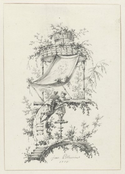 Composizione ornamentale in stile chinoiserie da Jean Baptiste Pillement