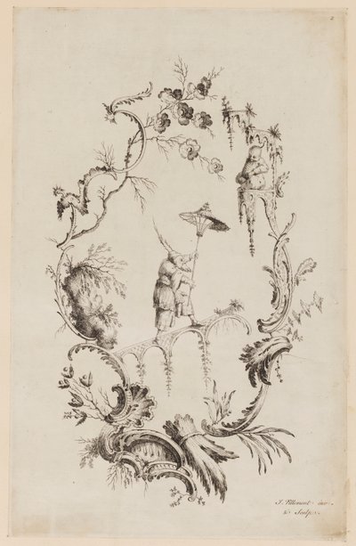 Tavola 2, da "Un nuovo libro di ornamenti cinesi" da Jean Baptiste Pillement