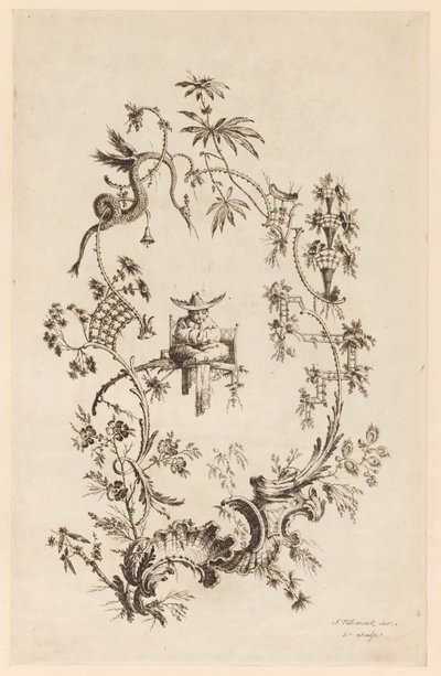Tavola 5, da "Un Nuovo Libro di Ornamenti Cinesi" da Jean Baptiste Pillement