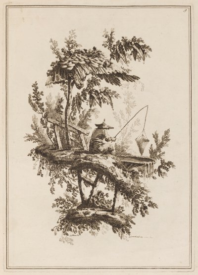Tavola 9, "Suite di dodici Pescatori e Cacciatori" da Jean Baptiste Pillement