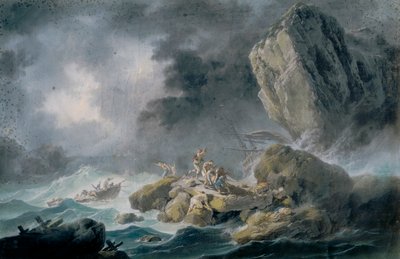 Tempesta e naufragi da Jean Baptiste Pillement