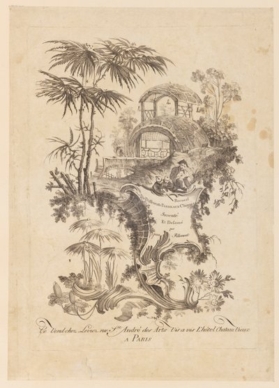 Pagina del titolo, "Recueil De Differents Panneaux Chinois" da Jean Baptiste Pillement