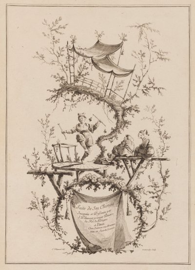 Pagina del titolo, "Suite de Jeu Chinois" da Jean Baptiste Pillement