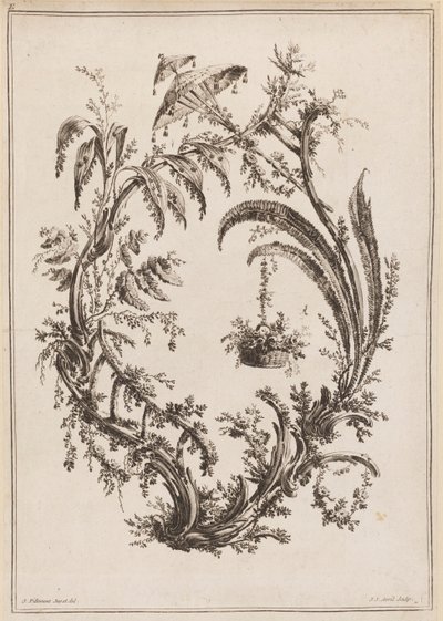 Alberi con cestino e parasole da Jean Baptiste Pillement