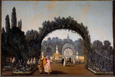 Veduta dei giardini di Benfica a Lisbona nel 1785 da Jean Baptiste Pillement