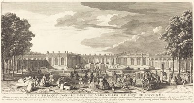 Vista di Trianon nel Parco di Versailles dal lato del viale da Jean Baptiste Rigaud