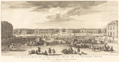 Vista delle Scuderie di Versailles Presa dalla Seconda Griglia da Jean Baptiste Rigaud
