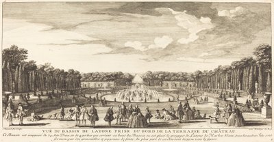 Vista del Bacino di Latona presa dal bordo della terrazza del castello da Jean Baptiste Rigaud