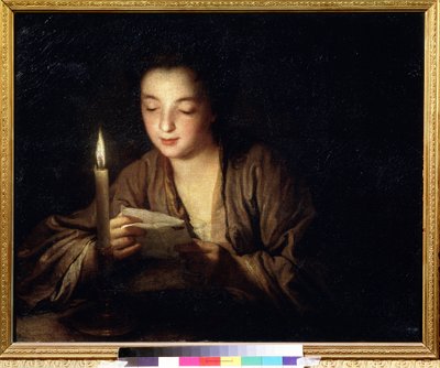 Ragazza con una candela da Jean Baptiste Santerre