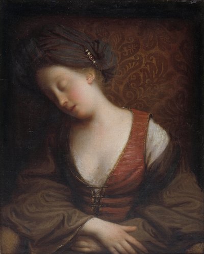 Giovane donna che dorme da Jean Baptiste Santerre