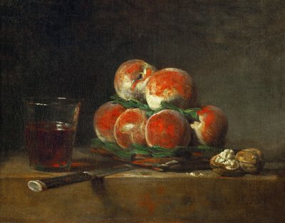 Cesto di pesche da Jean Baptiste Simeon Chardin