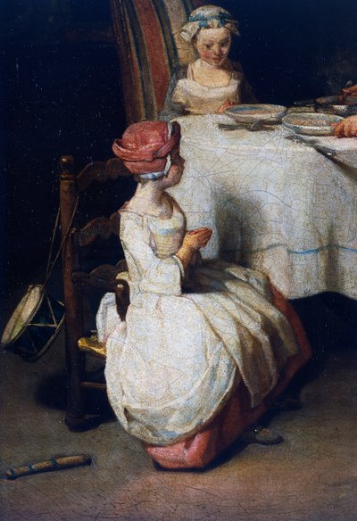 Le Benedicite, c.1740, (dettaglio) da Jean Baptiste Simeon Chardin