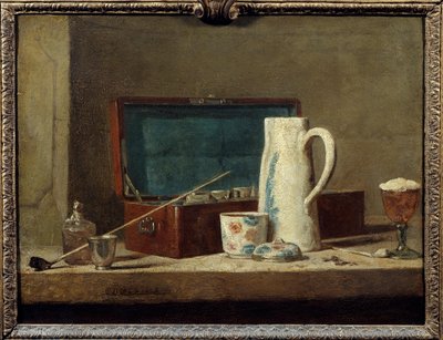 Pipe e vaso per bere o fumare da Jean Baptiste Simeon Chardin