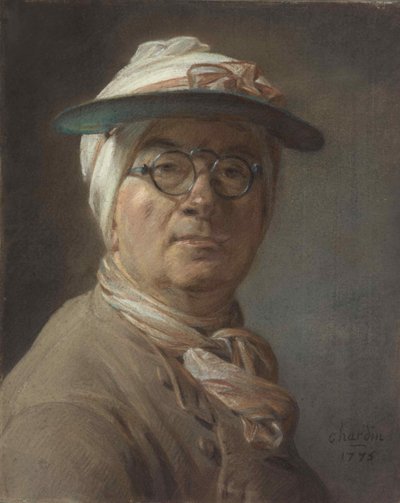 Autoritratto con visiera, 1775 da Jean Baptiste Simeon Chardin