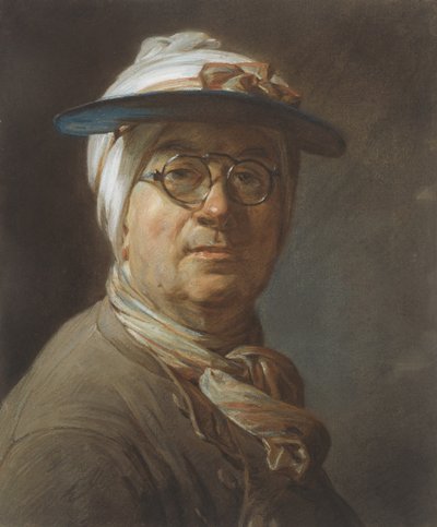 Autoritratto con visiera, c.1776 da Jean Baptiste Simeon Chardin