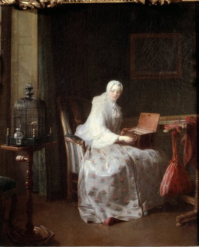 Il canarino o donna che varia i suoi divertimenti da Jean Baptiste Simeon Chardin