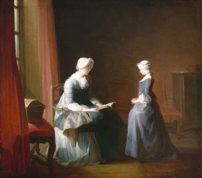 La buona educazione, c.1753 da Jean Baptiste Simeon Chardin