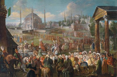 La processione del sultano a Istanbul, c.1736 da Jean Baptiste Van Mour