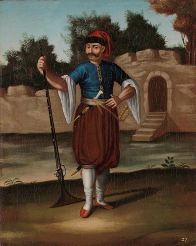Soldato albanese da Jean Baptiste Vanmour (workshop of)