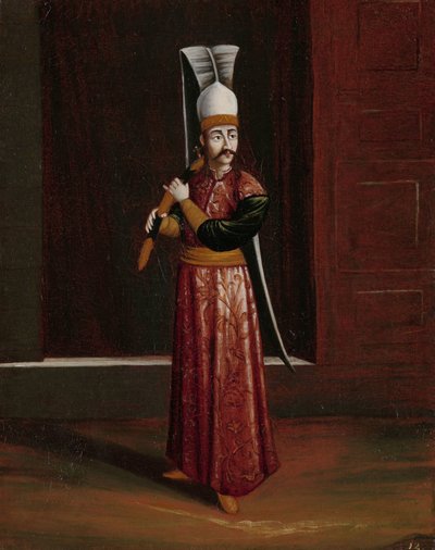Seliktar Agassi, Scudiero del Sultano (Portatore Supremo di Armi) da Jean Baptiste Vanmour (workshop of)