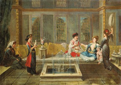 Interno Armeno con un Sultano e la Sua Favorita da Jean Baptiste Vanmour
