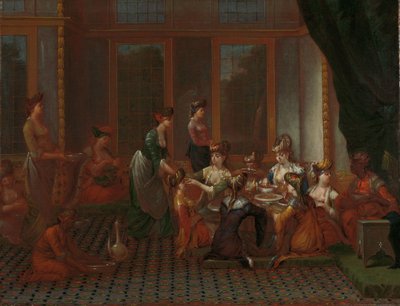 Banchetto di donne turche distinte da Jean Baptiste Vanmour
