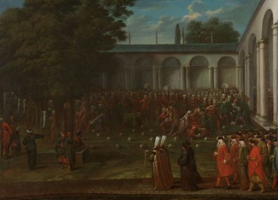 Cornelis Calkoen in viaggio verso la sua udienza con il sultano Ahmed III da Jean Baptiste Vanmour