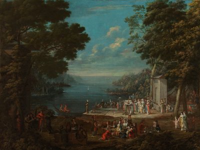 Gita delle signore a Hünkâr İskelesi lungo il Bosforo da Jean Baptiste Vanmour