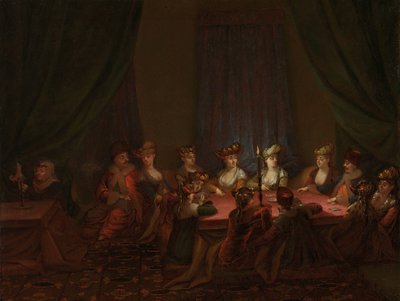 Gruppo di armeni che giocano a carte da Jean Baptiste Vanmour