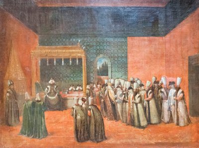 Il sultano Ahmed III riceve un ambasciatore europeo, c.1725 da Jean Baptiste Vanmour